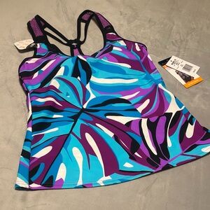 ZEROXPOSUR Sun Smart Tankini Swim Top Size XS (NWT)